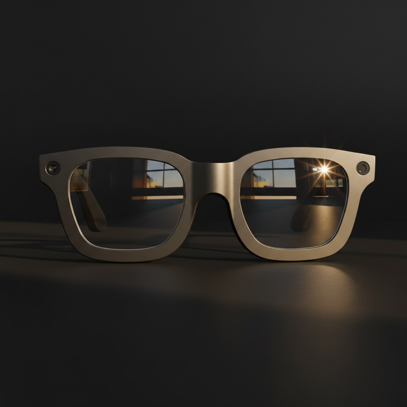 VIZER VISION ELITE glasses with reflective lenses on a dark background