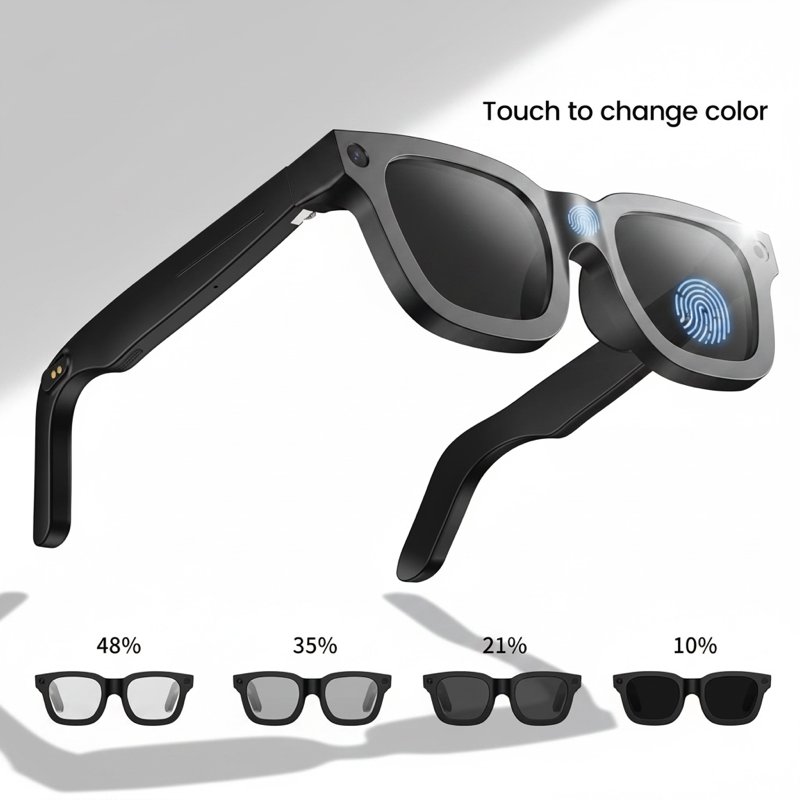 VIZER VISION ELITE glasses with color-changing feature on a white background